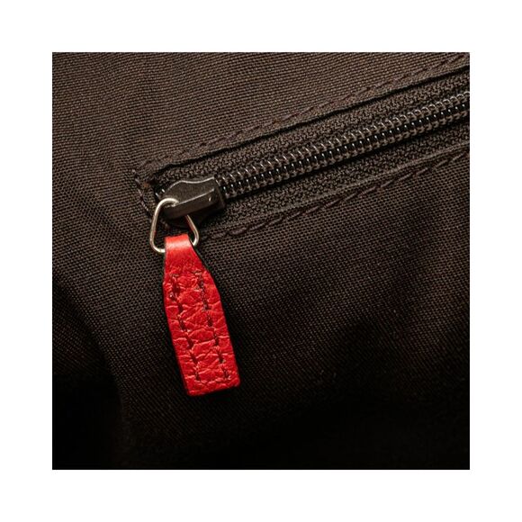 Pre Loved Gucci Interlocking G Dollar Calf Tote Women Red Tote Bags - Picture 7 of 8